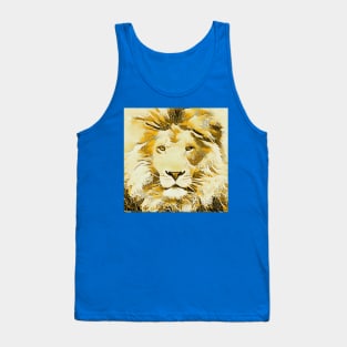 The Lion of the Waves (Orange) Tank Top